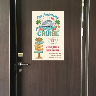 Customized Anniversary Cruise Door Magnetic Dry Erase Sheet