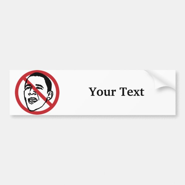 Customized Anti Obama Bumper Sticker (Front)