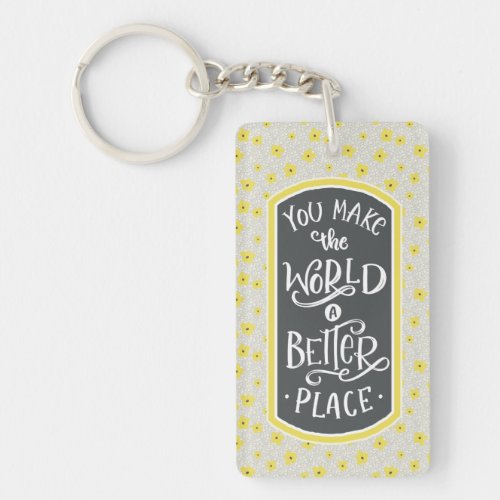 Customized Appreciation Thank You Hand Lettered Keychain
