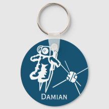 Customized Astronaut in Outer Space Asteroid Navy