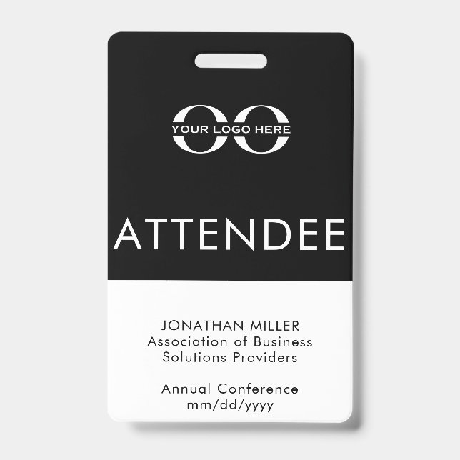 Customized Attendee Name Badge (Front)