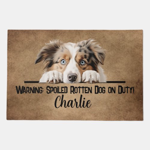 Customized Australian Shepherd Dog Doormat