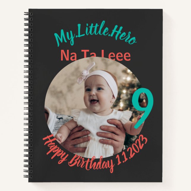 Customized Baby Birthday with Customized  Notebook (Front)