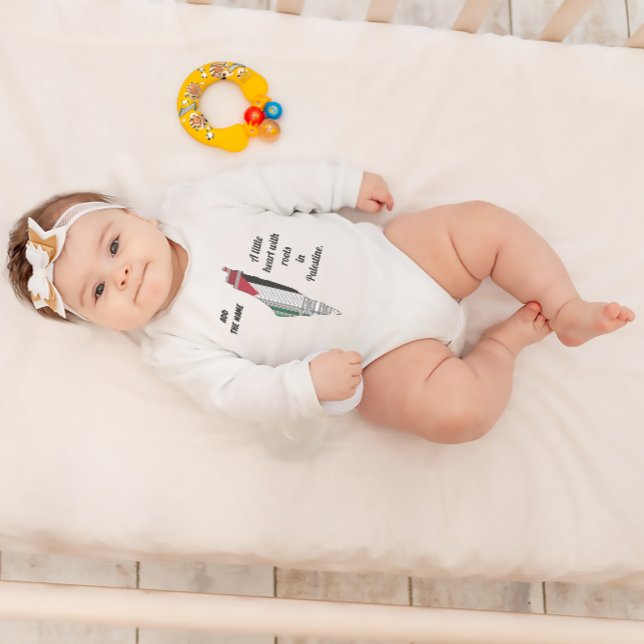 Customized Baby Bodysuit for Palestinian Babies (Personalised Baby Bodysuit For Palestinians, Palestinian GIFT, Palestinian Baby Shower, Newborn)