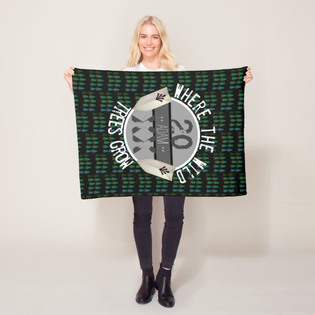 Customized Baby Boy Blanket | Boho Woodland (In Situ)