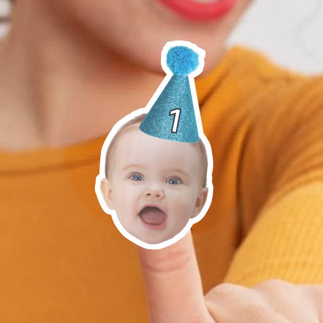 Customized Baby Face Photo Party Milestone Birthdy Sticker (Creator Uploaded)