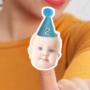 Customized Baby Face Photo Party Milestone Birthdy Sticker