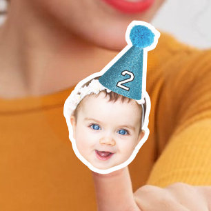 Customized Baby Face Photo Party Milestone Birthdy Sticker