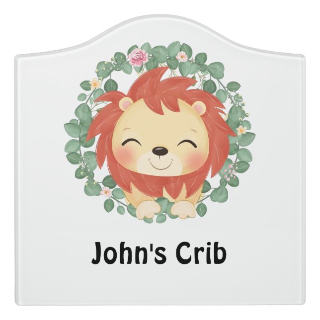 Customized Baby Tiger Door Sign (Large Crest Front)