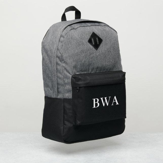 Customized Backpack with Monogram (Left Corner)