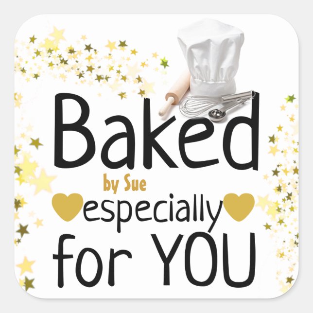 Customized Baker's Stickers for Your Baked Goods (Front)