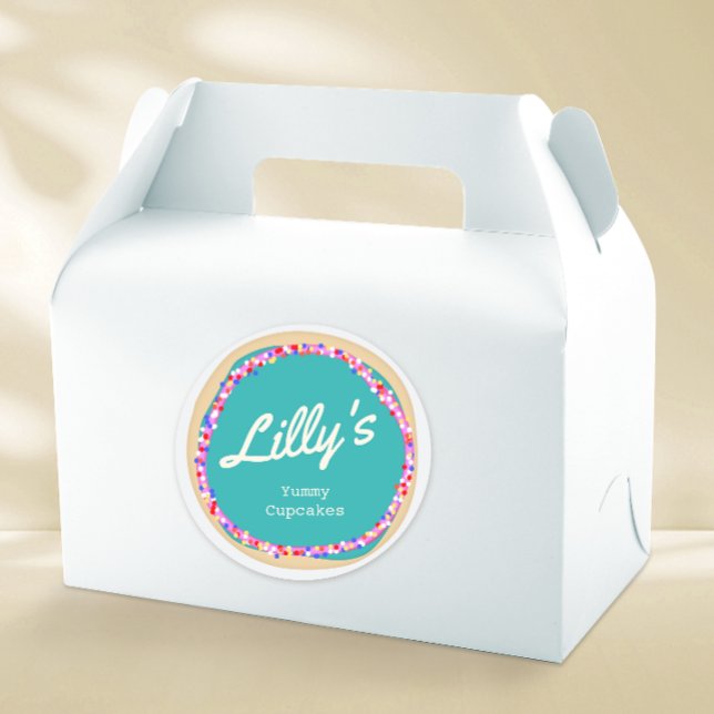 Customized Bakery Personalized Cupcake Classic Round Sticker (Creator Uploaded)