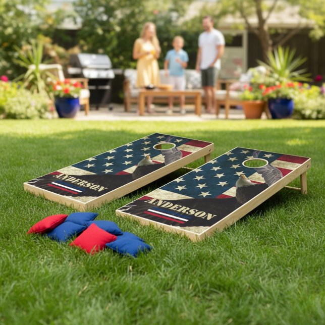 Customized Bald Eagle USA Flag Cornhole Set (Customized Bald Eagle USA Flag Cornhole Set)
