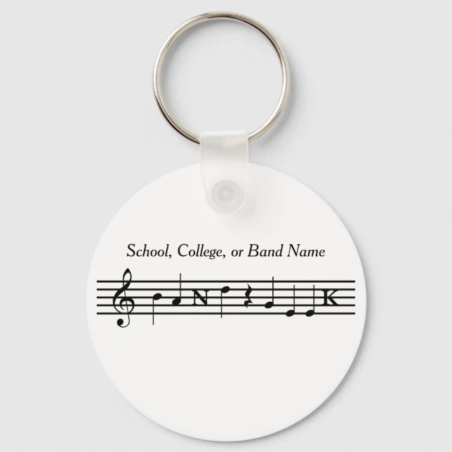 Customized Band Geek Key Chain (Front)