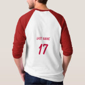 Customized Baseball Team Name and Number Shirts (Back)