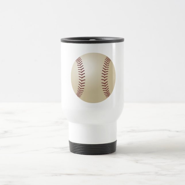 Customized Baseball Travel Mug (Center)