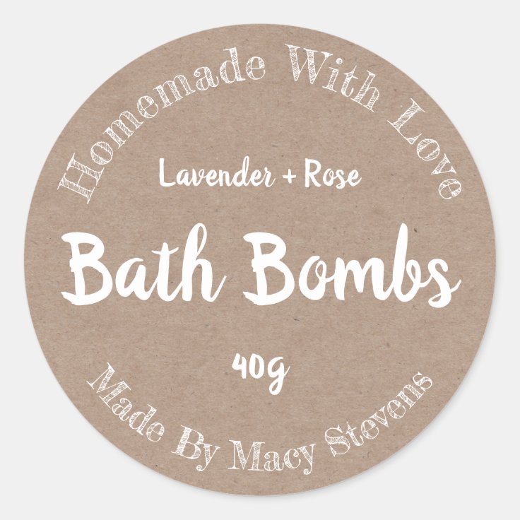 Customized Bath Bomb Label Zazzle