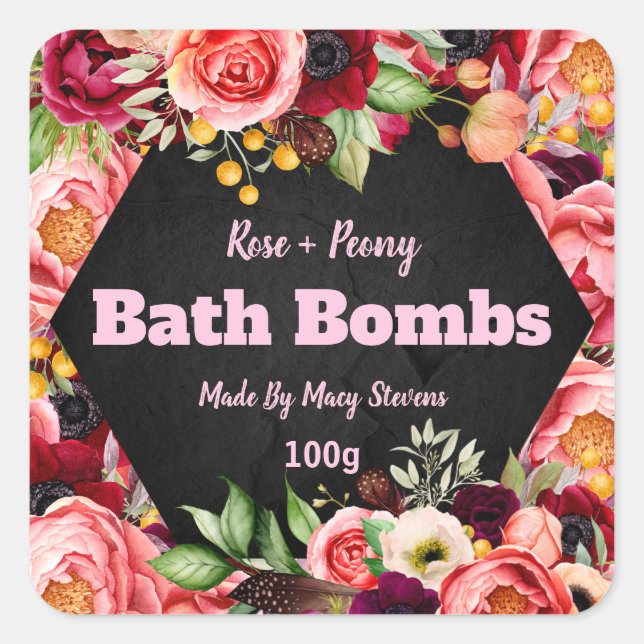 Customized Bath Bomb Label (Front)