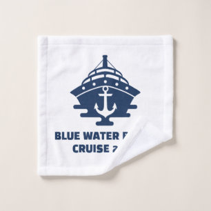 Customized Beach Cruise Nautical Anchor Wash Cloth