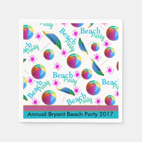 Customized Beach Party Napkins