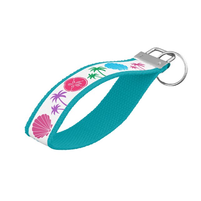 Customized Beach Wrist Key Chain (Angled Up)