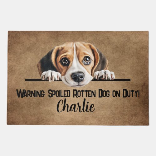 Customized Beagle Dog Doormat