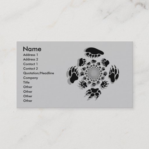 Customizable Customized Bear Business Cards
