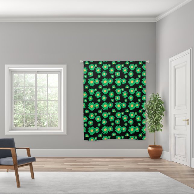 Customized Beautiful Flowers Simple Modern Minimal Blackout Curtains (Wide)
