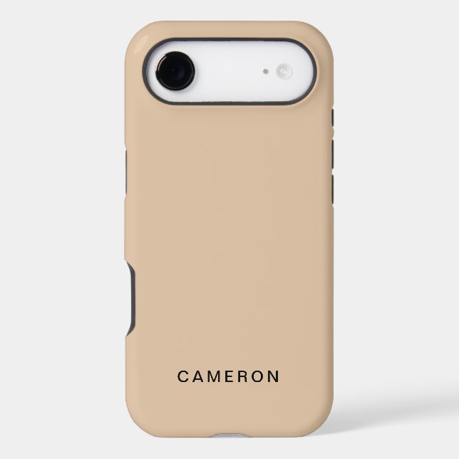 Customized Beige Case-Mate iPhone Case (Back)
