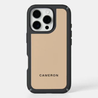 Customized Beige iPhone 16 Pro Case