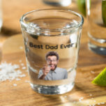 Customized Best Dad Photo Father's day Shot Glass<br><div class="desc">This design was created though digital art. It may be personalized in the area provided or customizing by choosing the click to customize further option and changing the name, initials or words. You may also change the text color and style or delete the text for an image only design. Contact...</div>