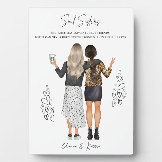 Customized Best Friend Christmas Print Plaque (Front)