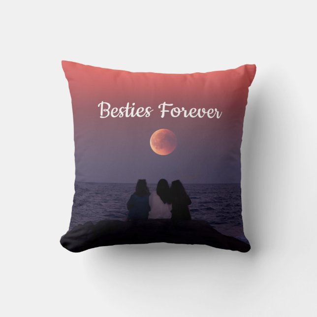Customized besties forever picture Pillow (Front)