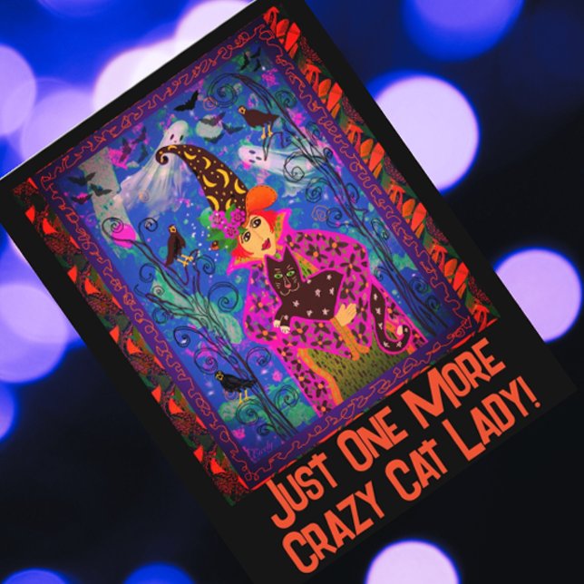 Customized Bewitching Spooky Halloween Night  Postcard (Thrifty Halloween postcards!)