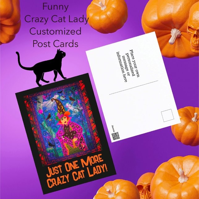 Customized Bewitching Spooky Halloween Night  Postcard (Thrifty post card option for Halloween this year!)