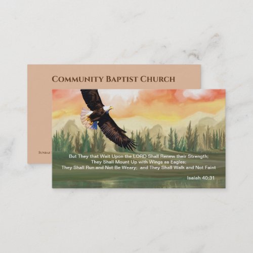 Customized  Bible Verse Church Business Card