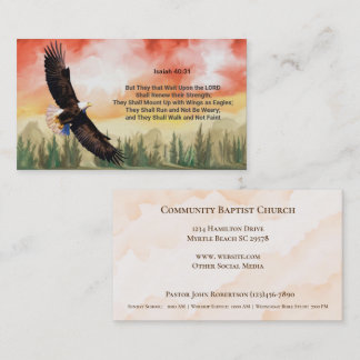 Customized Bible Verse Church Business Card
