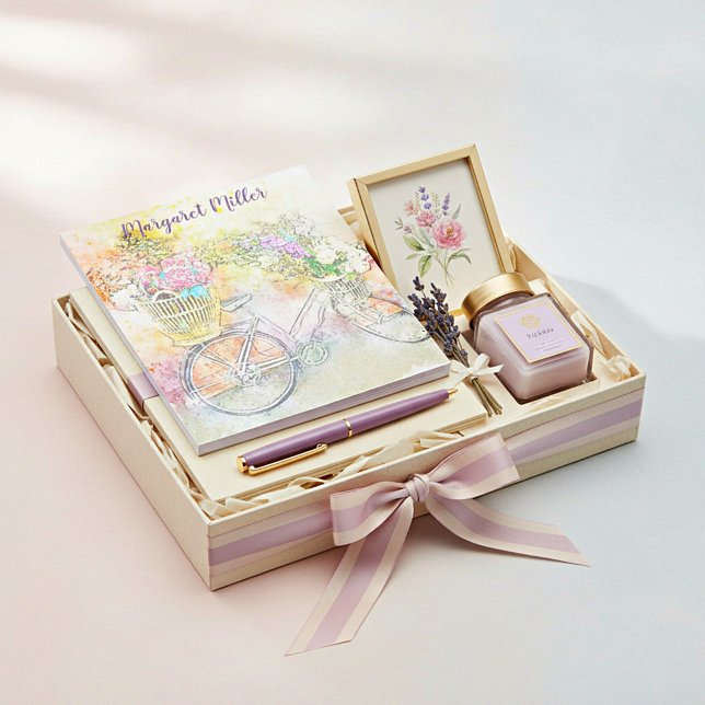 Customized bike and flowers notepad (Creator Uploaded)