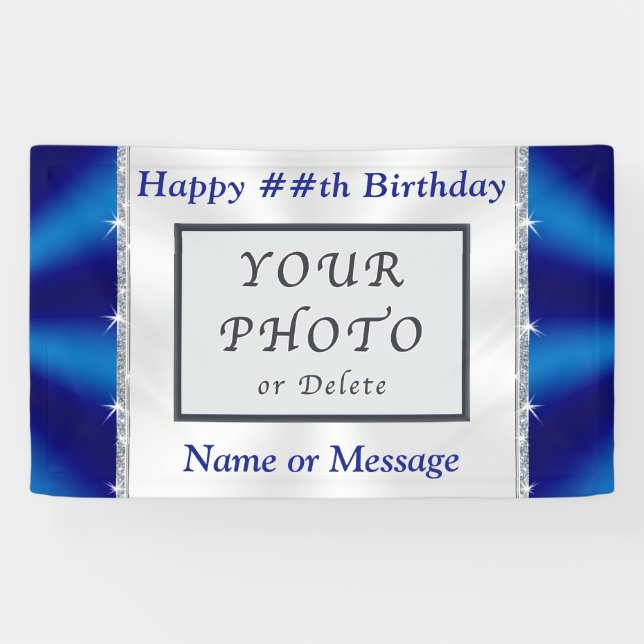 Customized Birthday Banners with Photo (Horizontal)