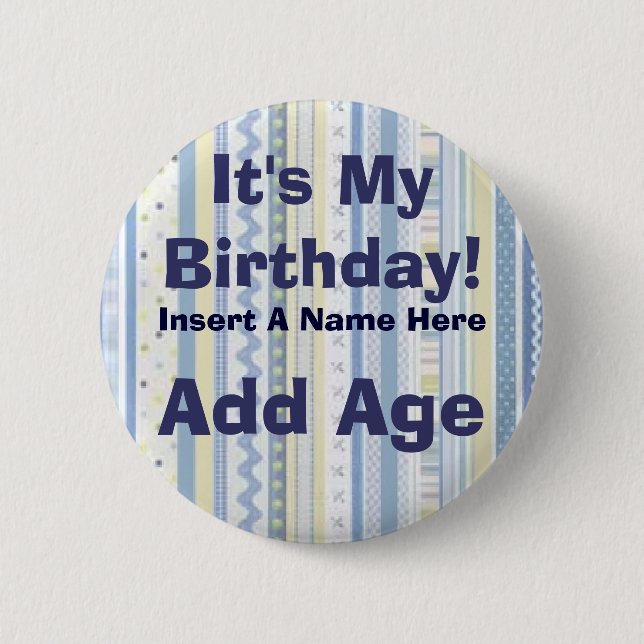 Customized Birthday Button (Front)