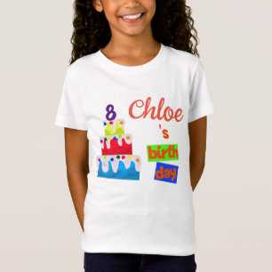 Customized birthday candle and name birthday cake T-Shirt