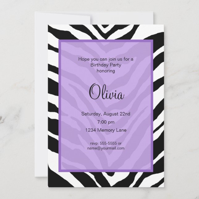 Customized Birthday Invitation (Front)