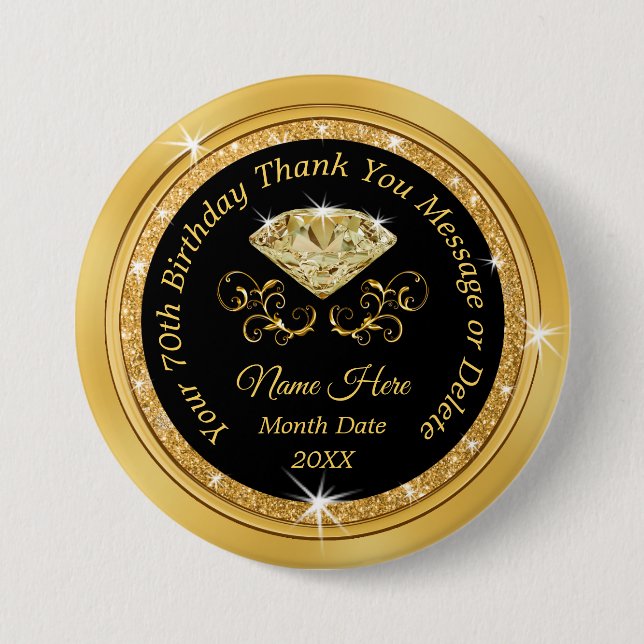 Customized Birthday Pins for Her Birthday ANY Year (Front)