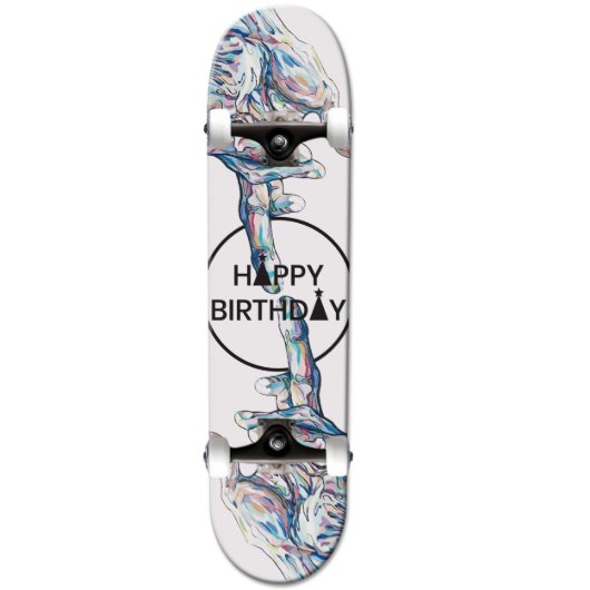 Customized Birthday Skateboard (Front)