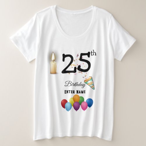 Customized Birthday Women  Plus Size T_Shirt