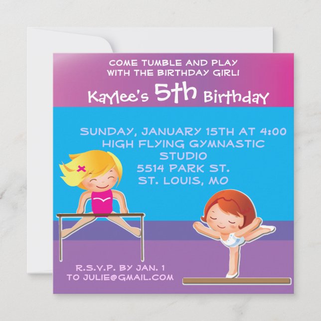 Customized BirthdayParty Invitations (Front)