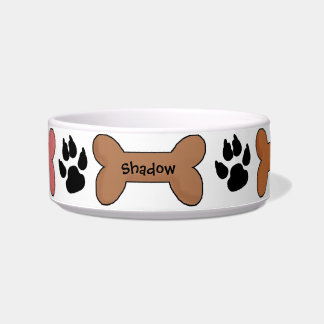 Customized Biscuits and Bones Dog Bowl