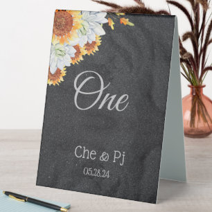 Customized Black Autumn Wedding Table Tent