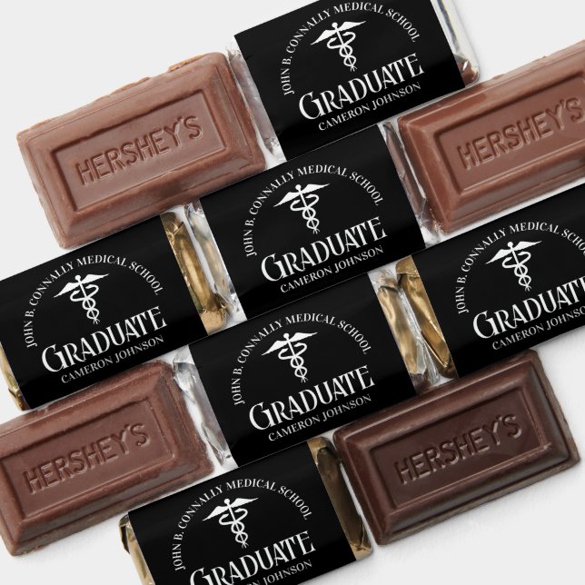 Customized Black Medical School Graduation Party Hershey's Miniatures (Assorted)