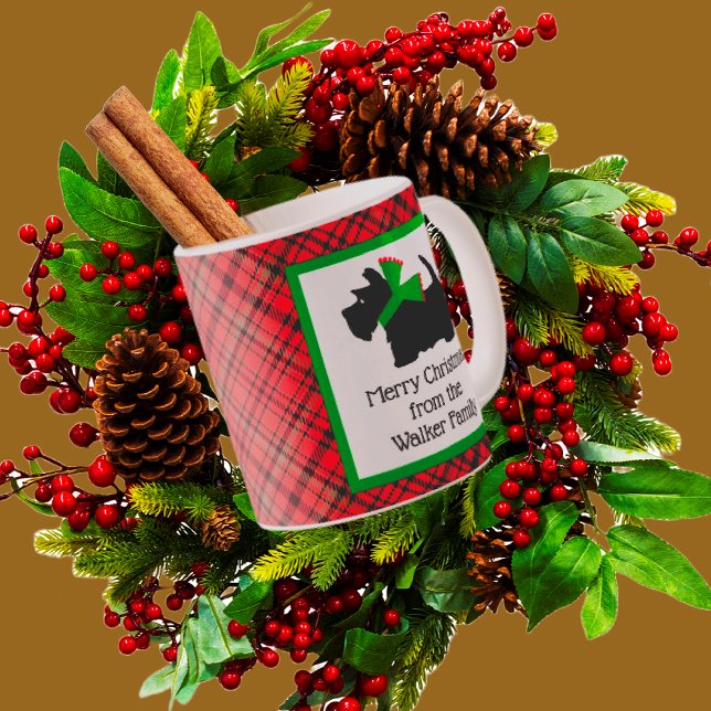 Customized Black Scottie Dog Christmas Coffee Mug (Creator Uploaded)